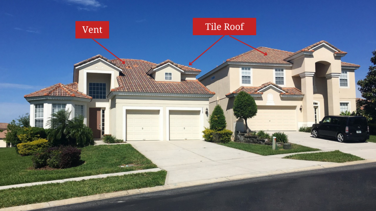 How animals get in Tampa Vents tile roof 2