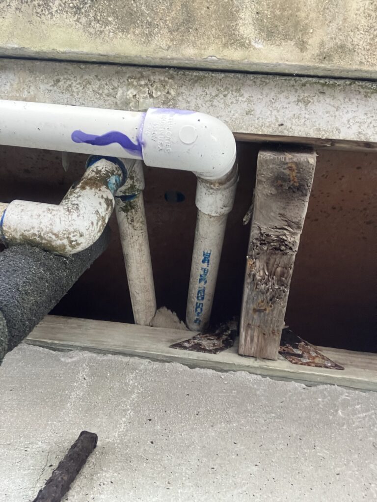 rat entry hole into crawlspace plumbing