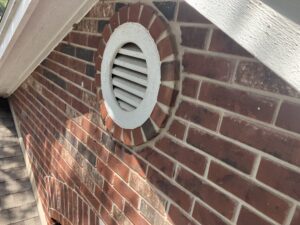 Scratch marks around gable vent
