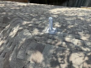 Uncapped plumbing stack vulnerable to rat entry